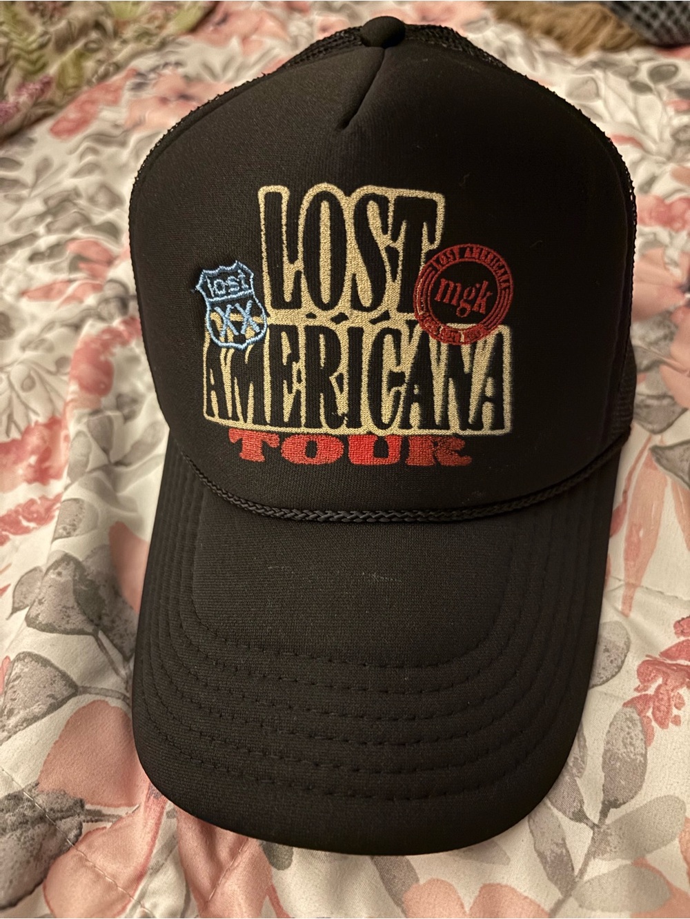 RARE MGK Lost Americana Tour Black Trucker Hat - Otto adjustable